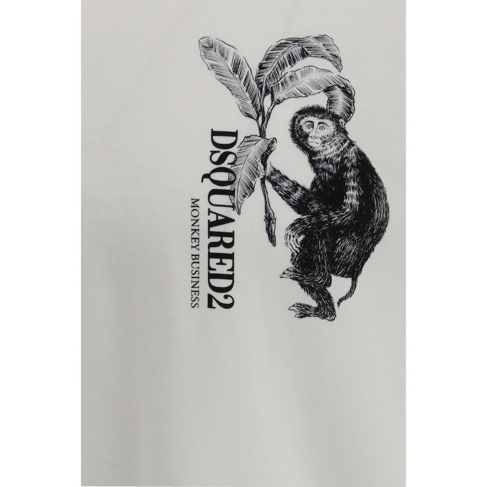 White Cotton T-Shirt Dsquared²