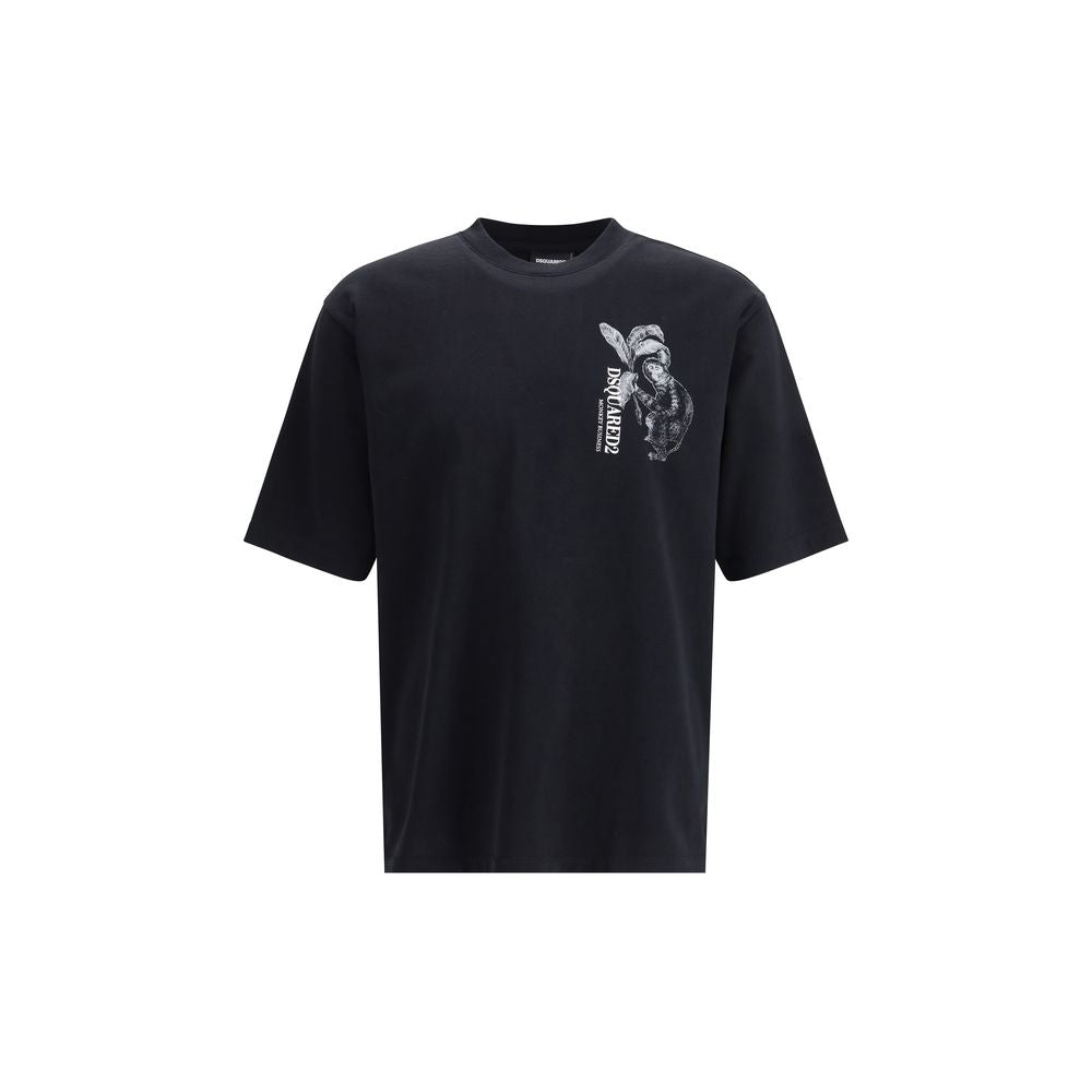 Black Cotton T-Shirt Dsquared²