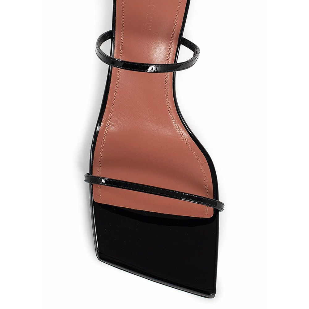 Black Calfskin Stiletto Heel Sandals-thumbmail-4