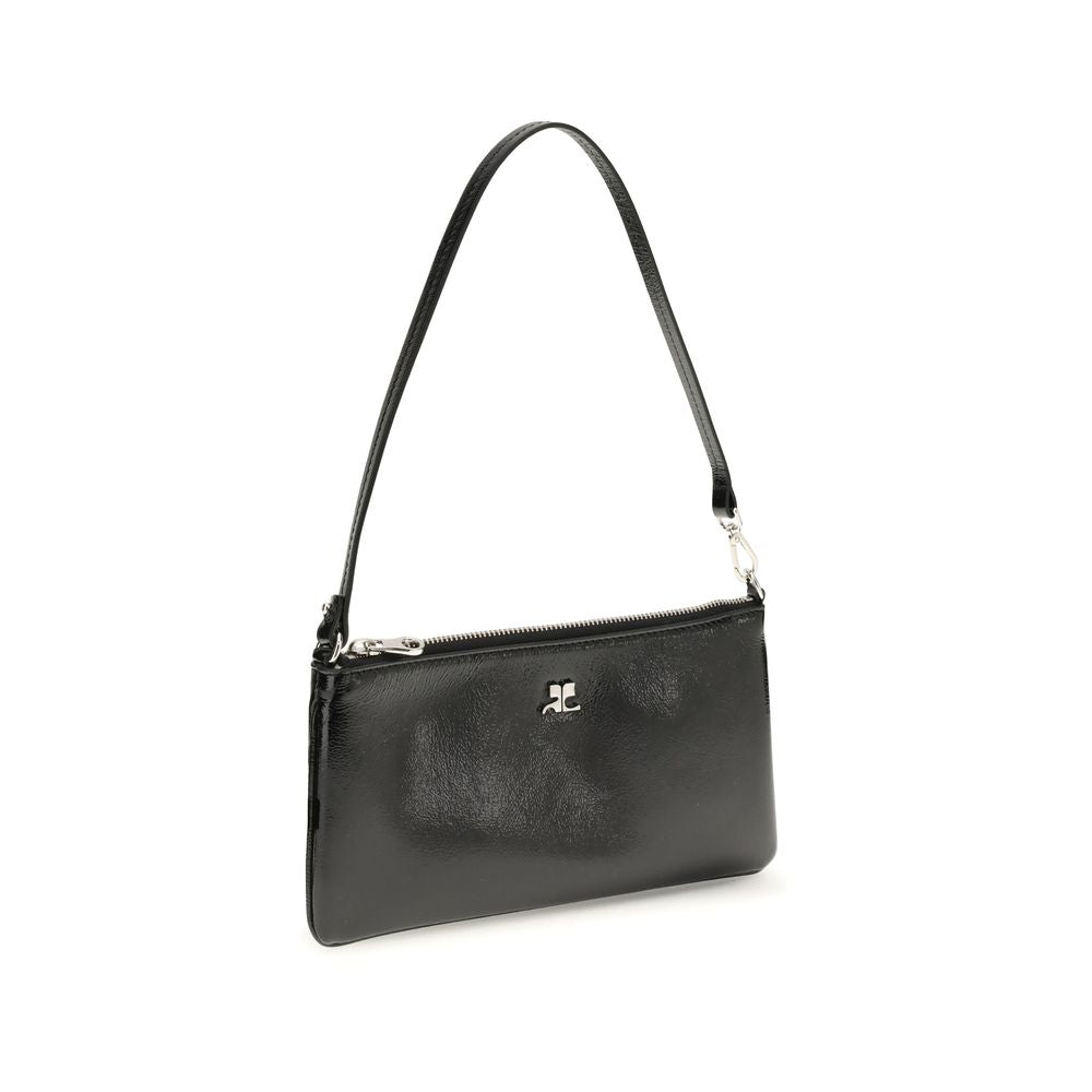 Black Cowhide Shoulder Bag