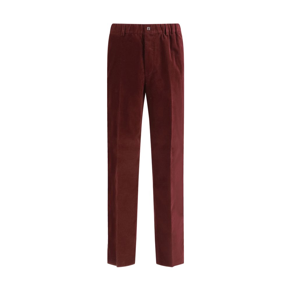 Bordeaux Cotton Casual Pants