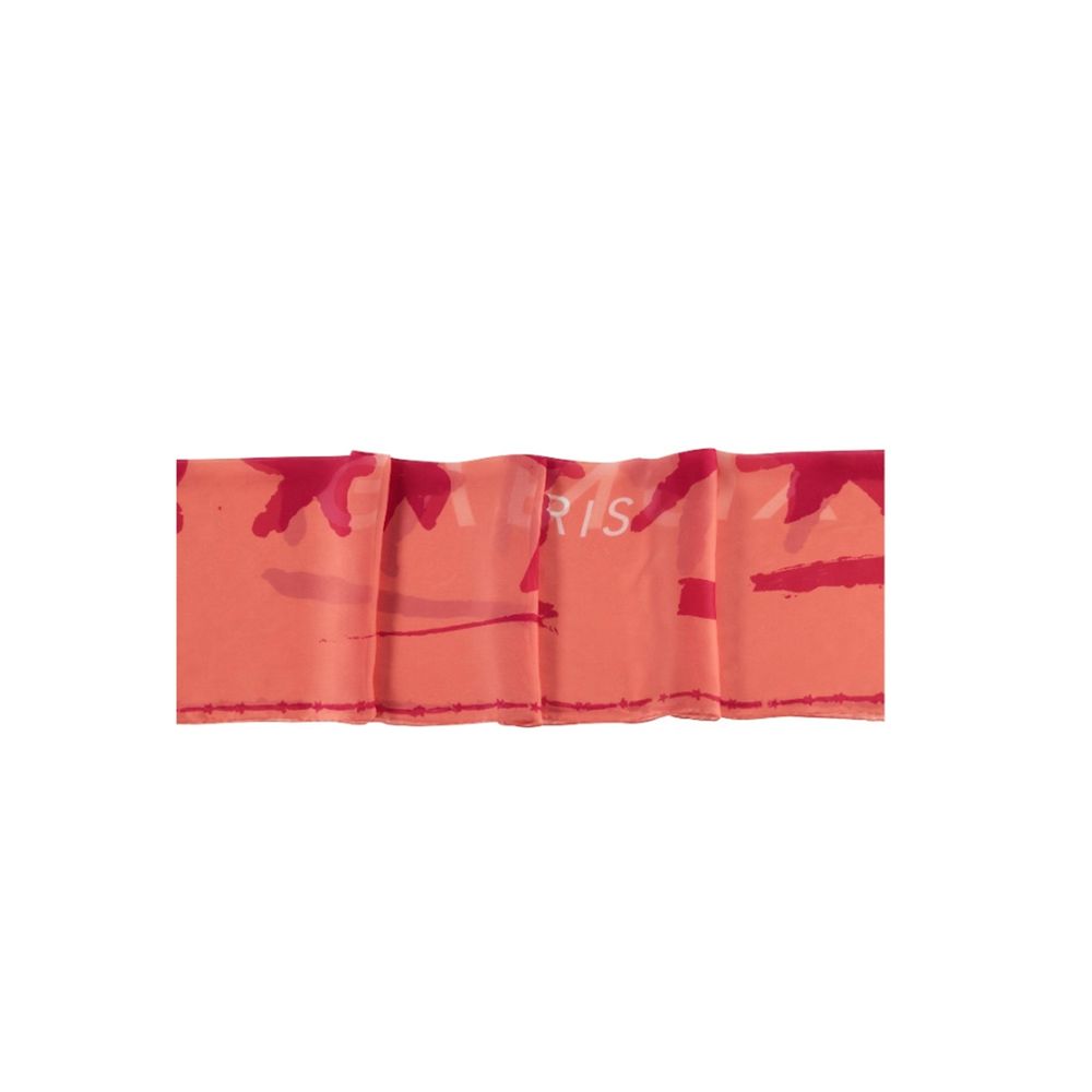 Givenchy - Skull Embroidered Silk Scarf Coral-thumbmail-4