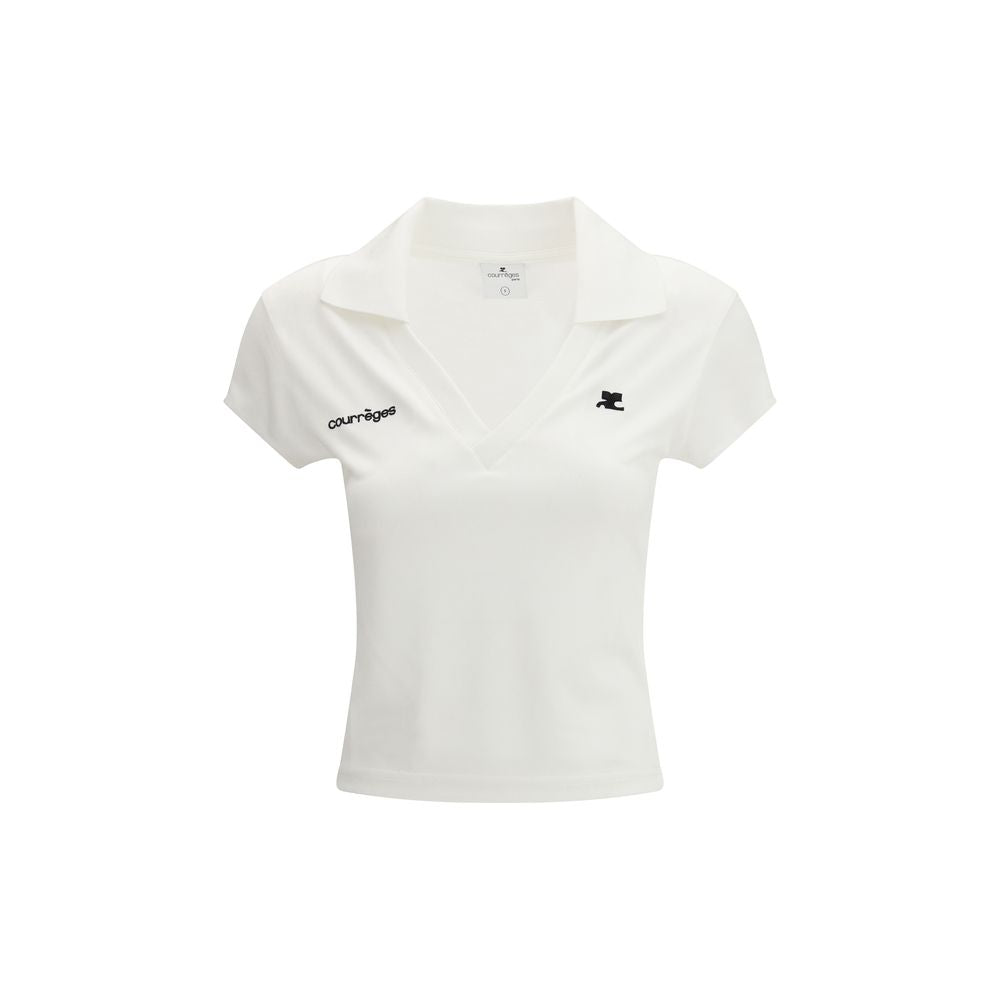 Courrèges - Cotton Logo Polo Shirt White