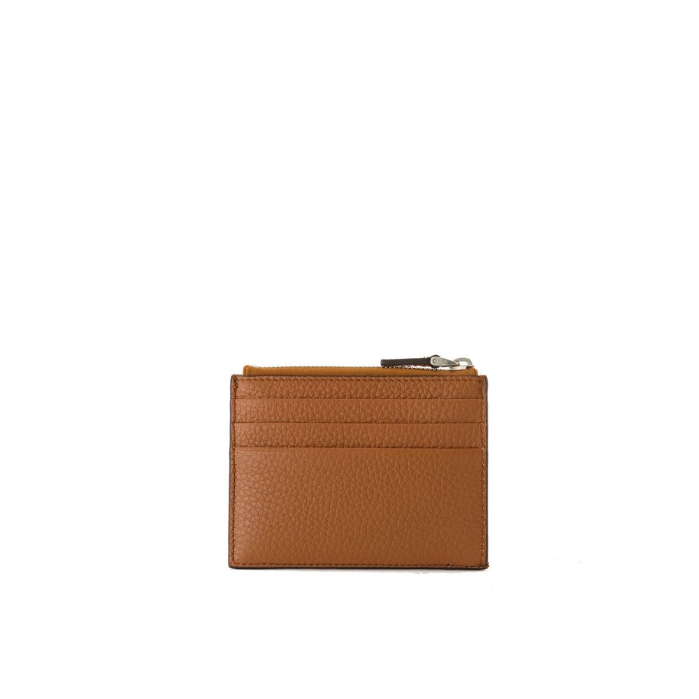 Brown Calfskin Cardholder Valentino Garavani