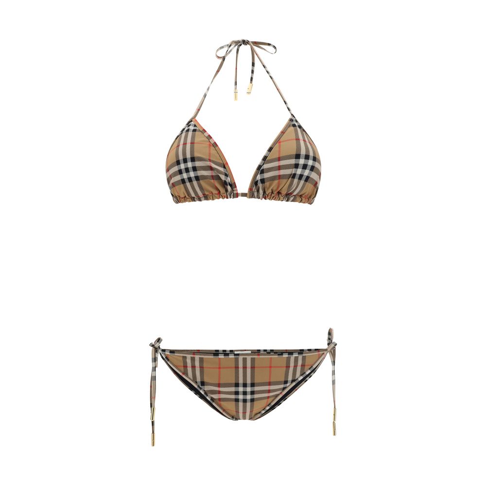 Burberry - Vintage Check Triangle Bikini Archive Beige