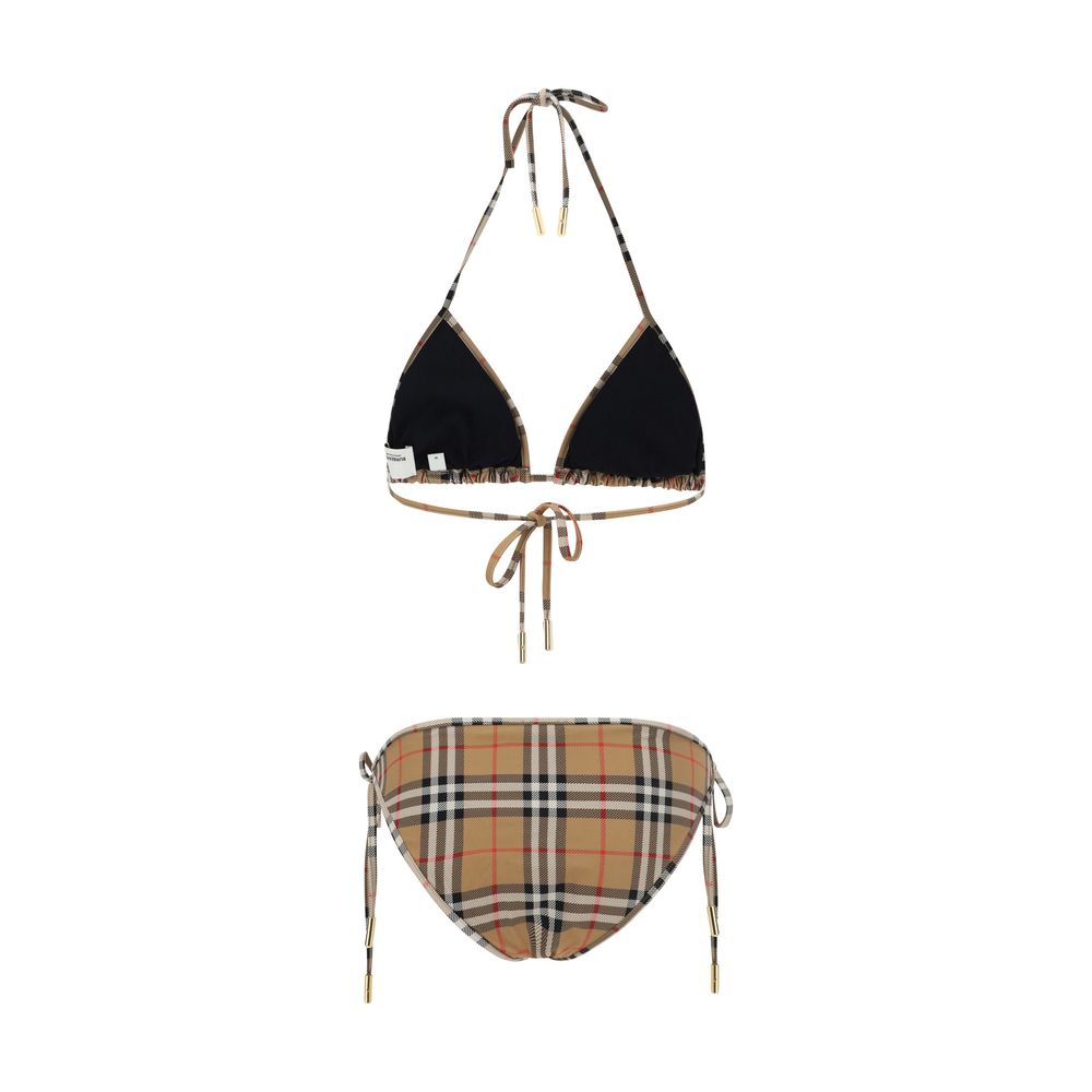 Burberry - Vintage Check Triangle Bikini Archive Beige
