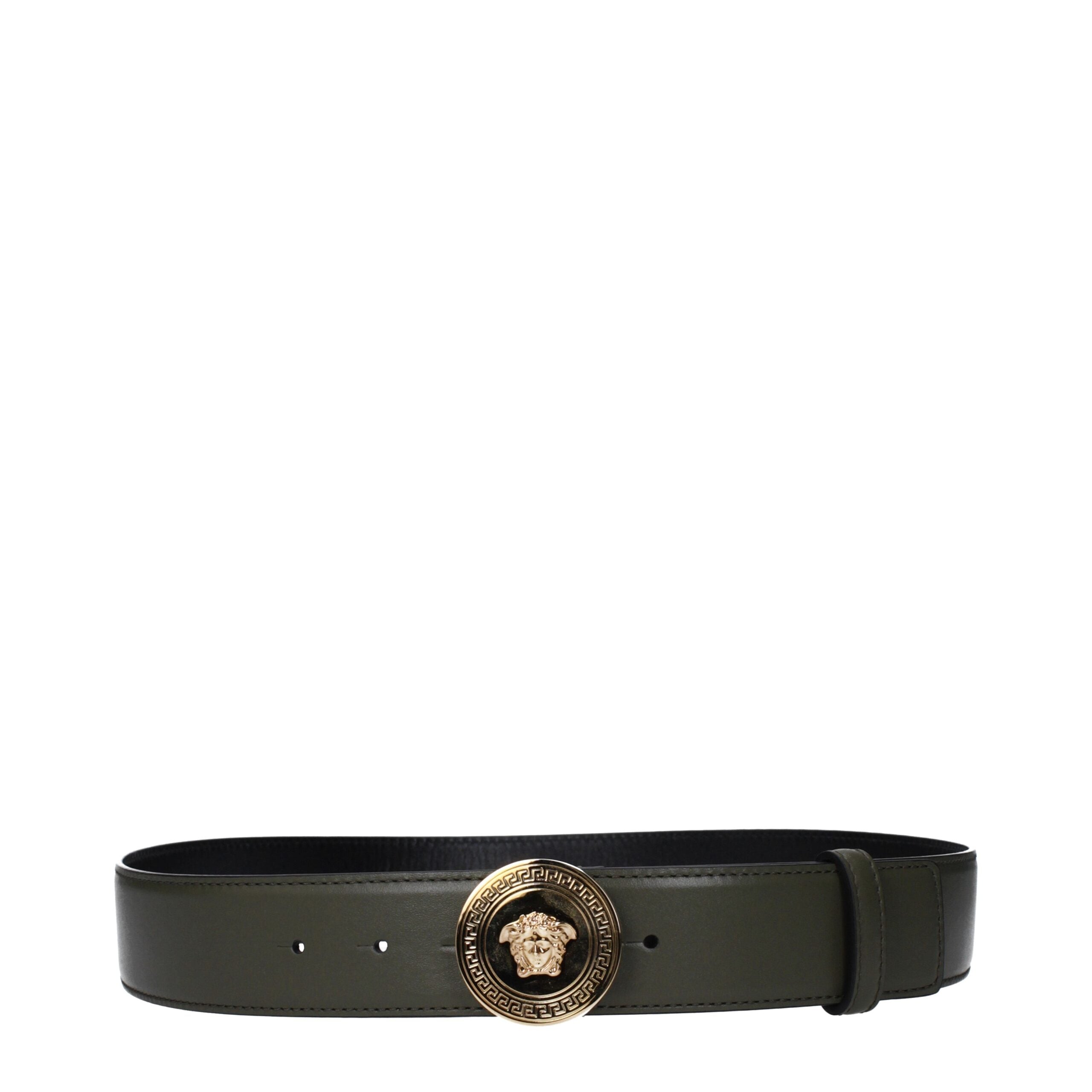 Green Leather Regular Belt