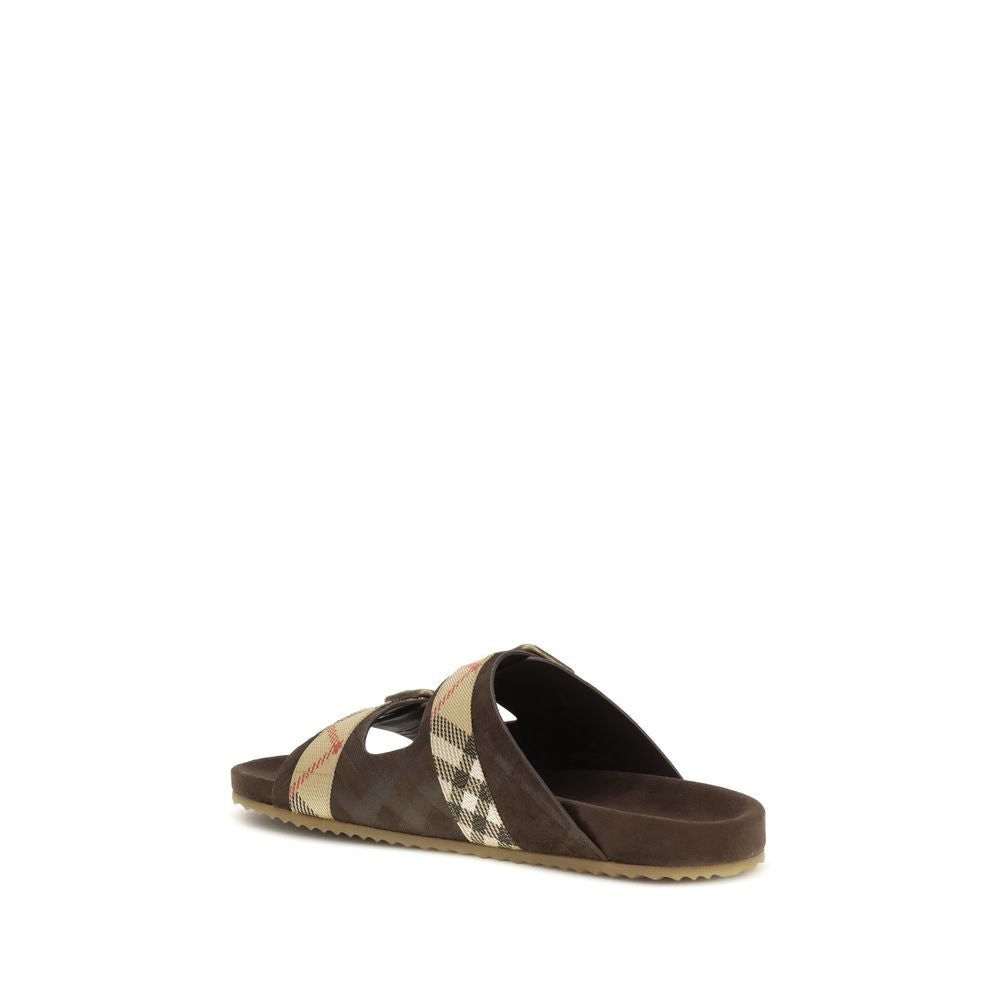 Brown Calf Leather Bos Taurus Flat Sandals-thumbmail-3