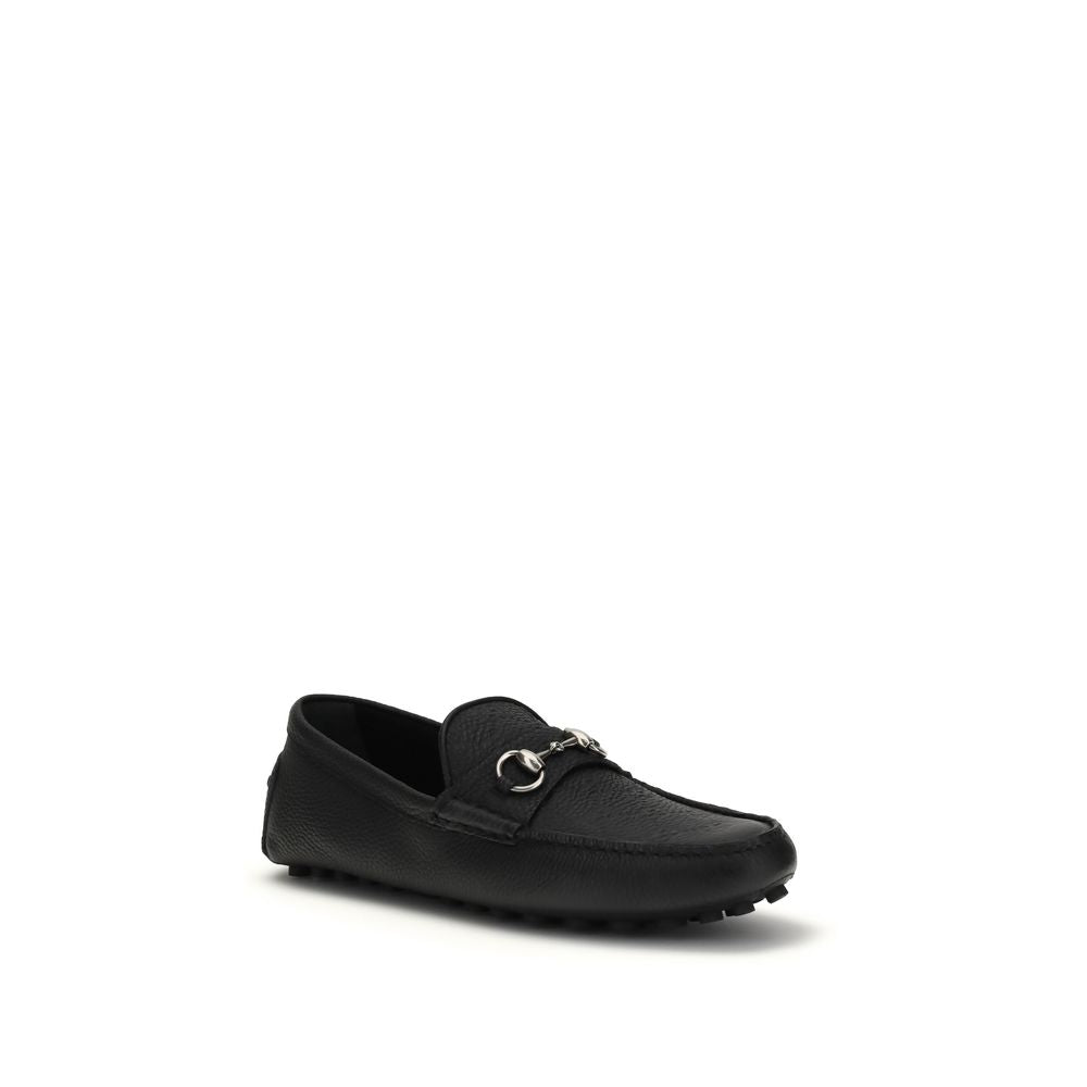 Black Calf Leather Bos Taurus Slip-On Loafers