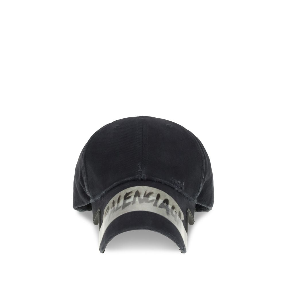 Black Cotton Cap (Baseball Hat) Balenciaga