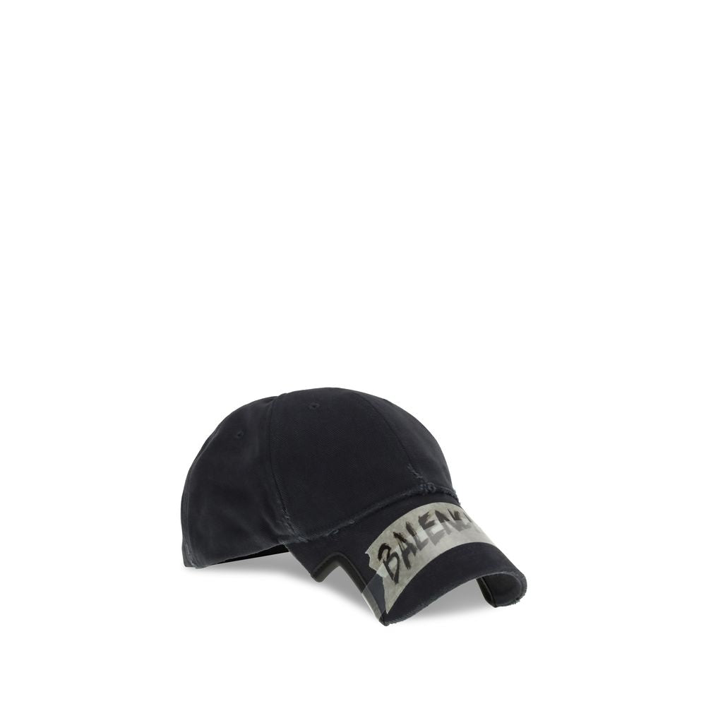 Black Cotton Cap (Baseball Hat) Balenciaga