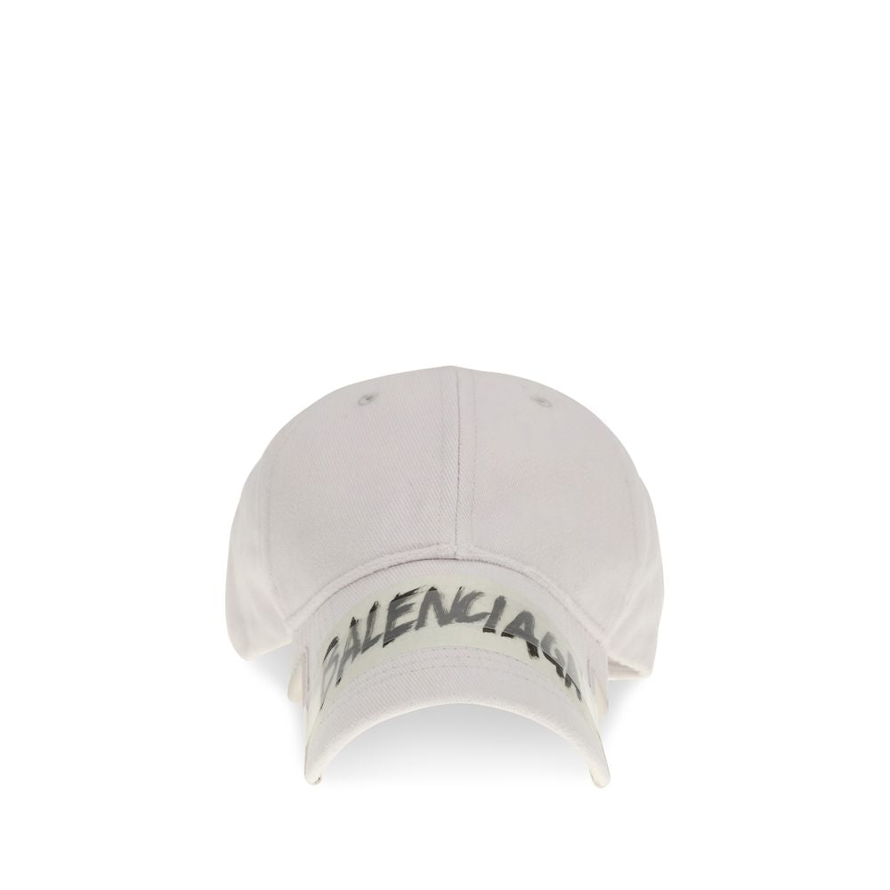 White Cotton Cap (Baseball Hat) Balenciaga