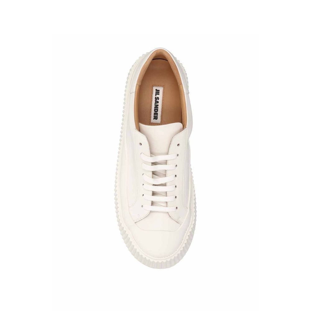 White Calfskin Platform Sneakers-thumbmail-3