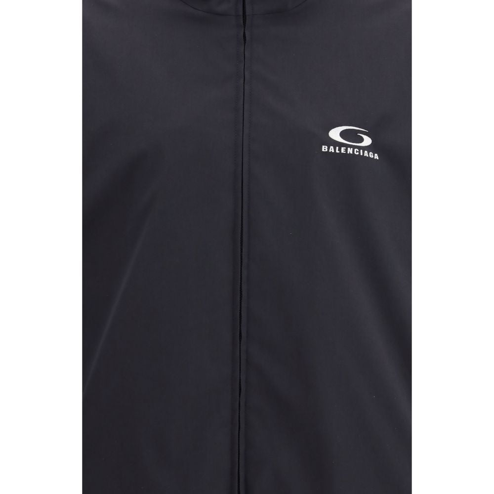 Black Polyester Shell Jacket-thumbmail-3