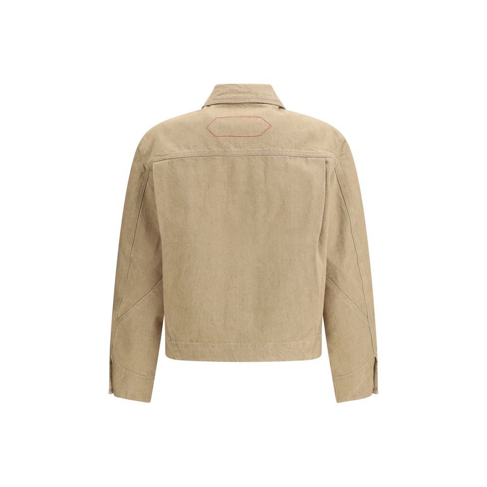 Beige Cotton Denim Jacket Jacquemus