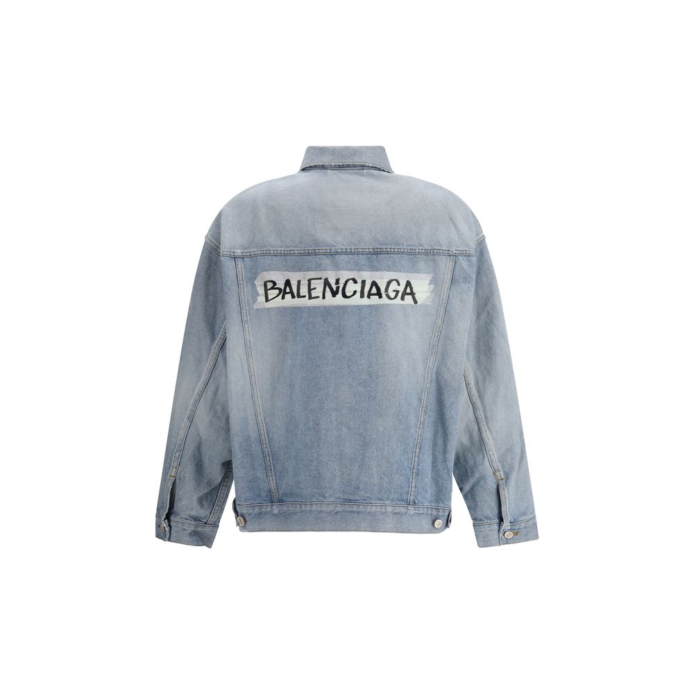 Blue Cotton Denim Jacket Balenciaga