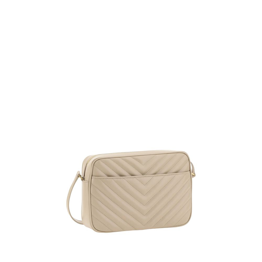 Beige Calf Leather Bos Taurus Shoulder Bag Saint Laurent