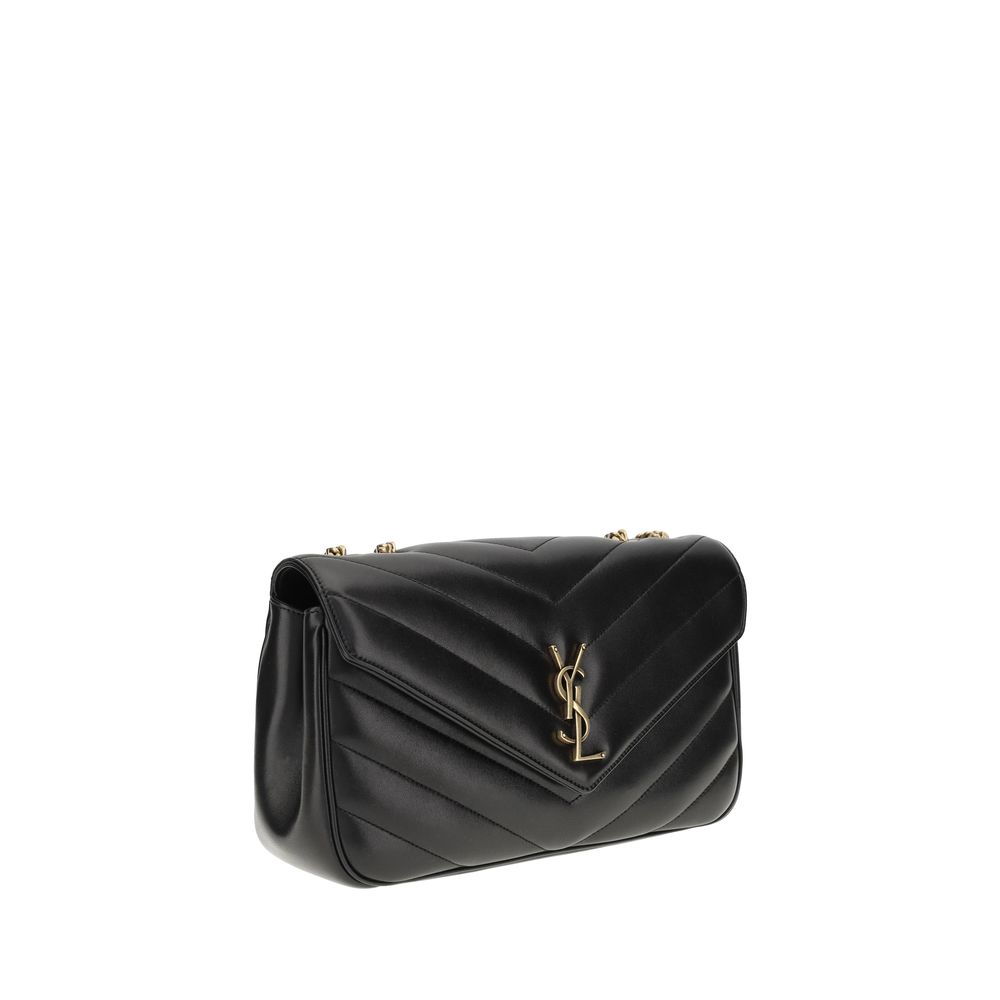 Black Calf Leather Bos Taurus Shoulder Bag Saint Laurent