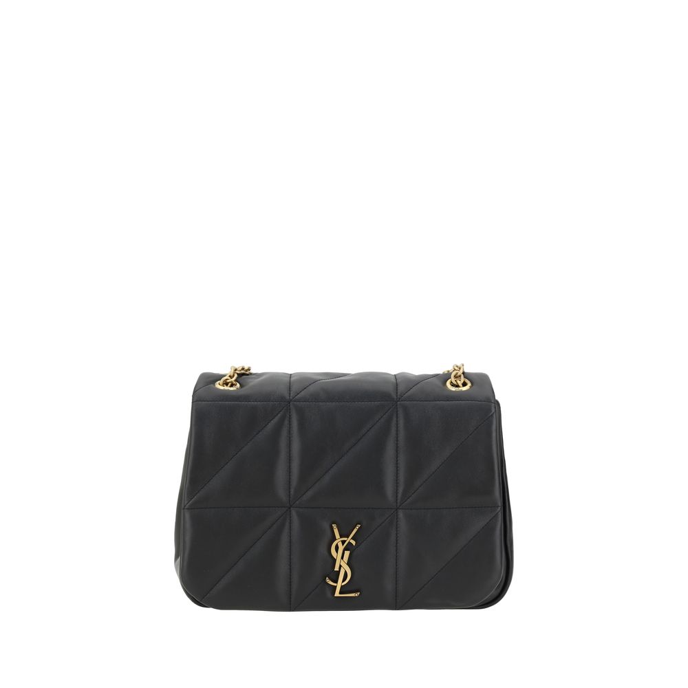 Black Calf Leather Bos Taurus Shoulder Bag Saint Laurent