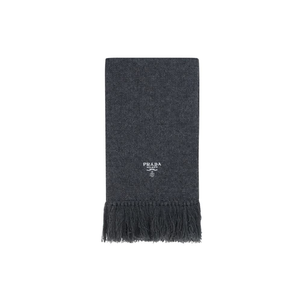 Gray Cashmere Scarf Prada
