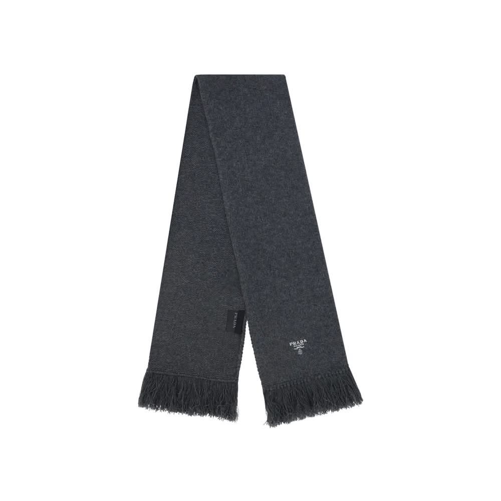 Gray Cashmere Scarf Prada