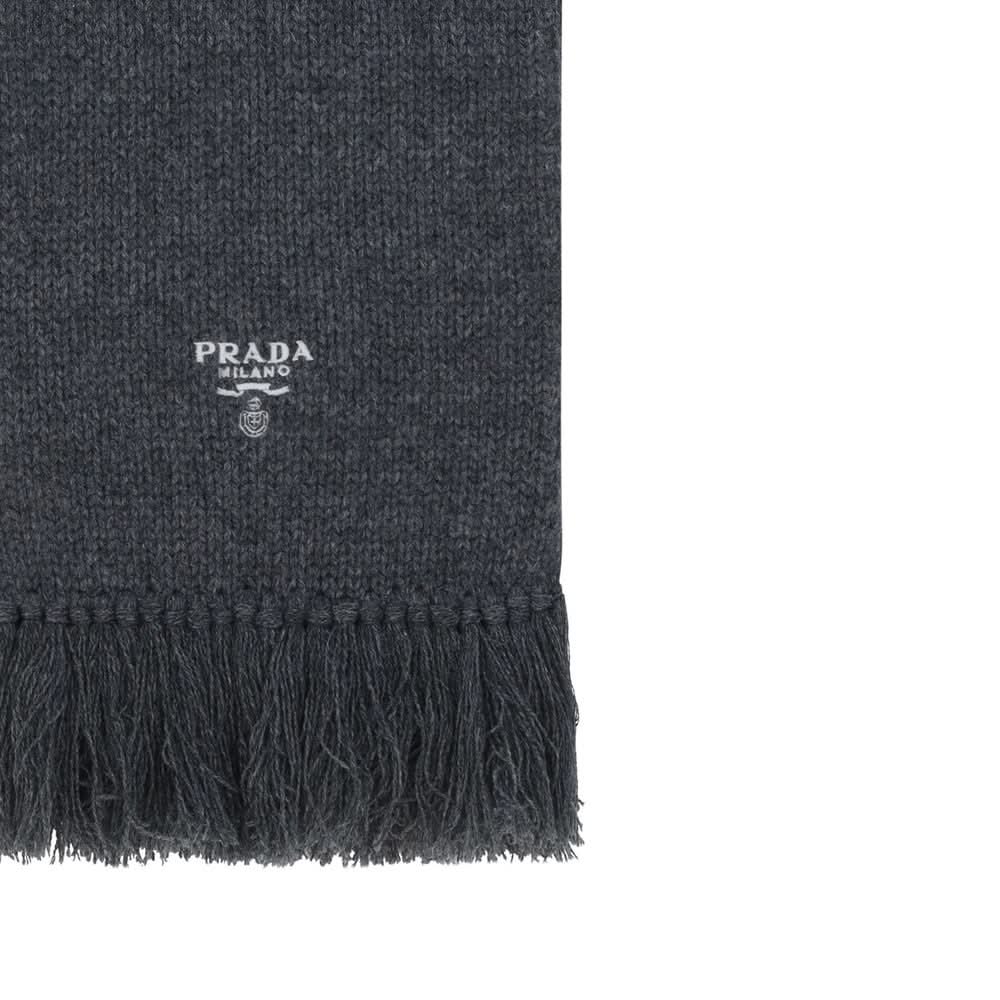 Gray Cashmere Scarf Prada