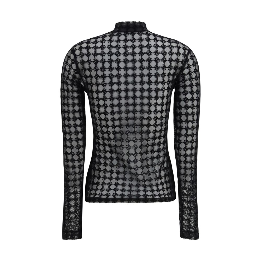 Black Polyester Pattern Shirt