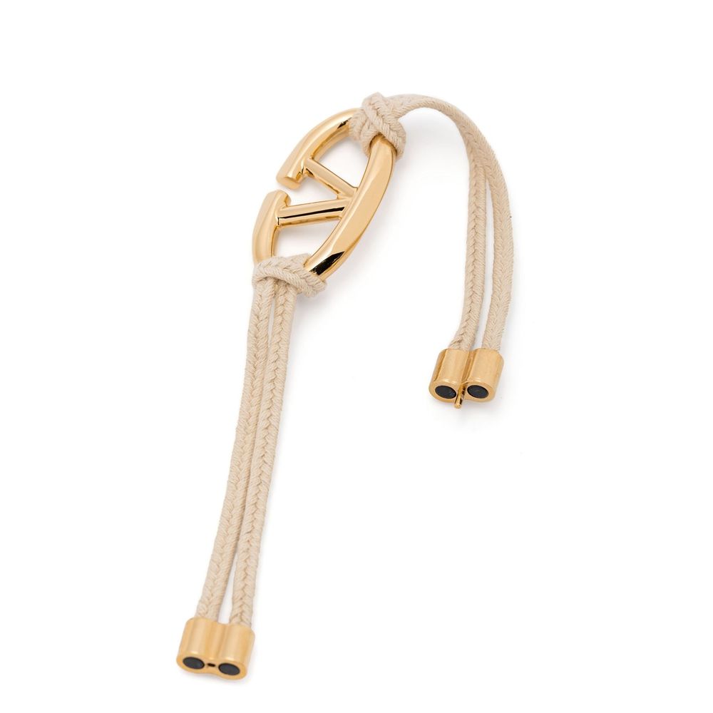 Beige Cotton Bracelet Valentino Garavani