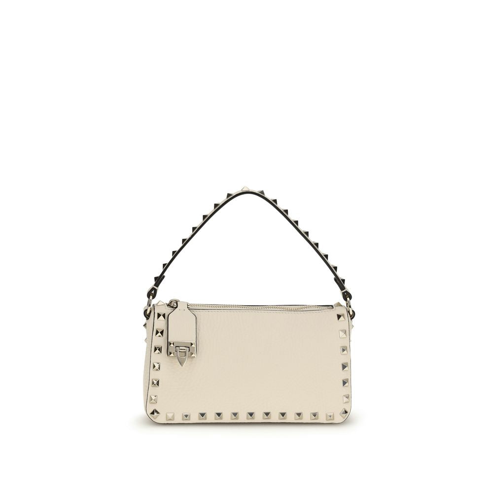 Beige Calf Leather Bos Taurus Shoulder Bag Valentino Garavani