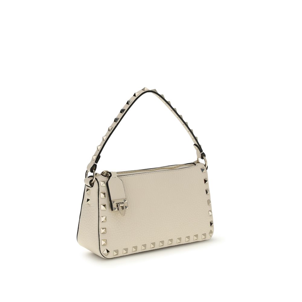 Beige Calf Leather Bos Taurus Shoulder Bag Valentino Garavani