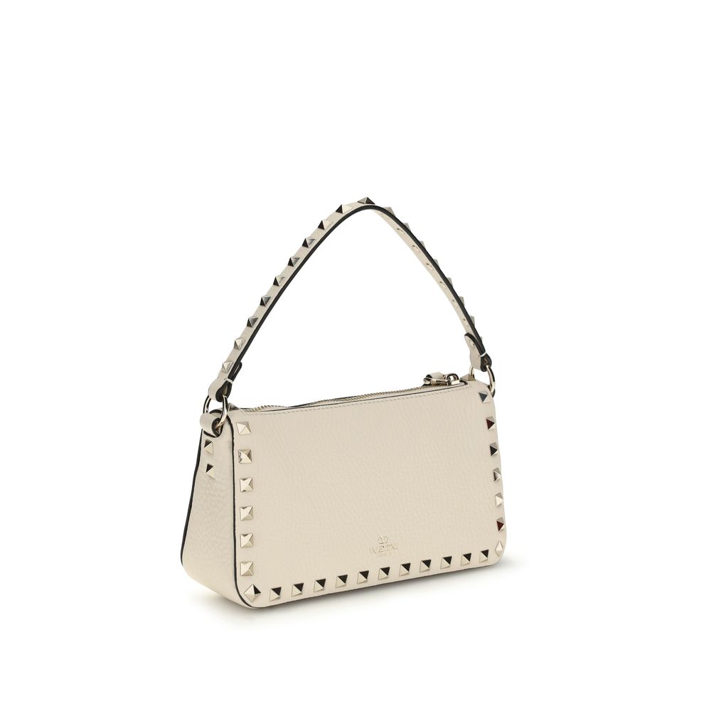 Beige Calf Leather Bos Taurus Shoulder Bag Valentino Garavani