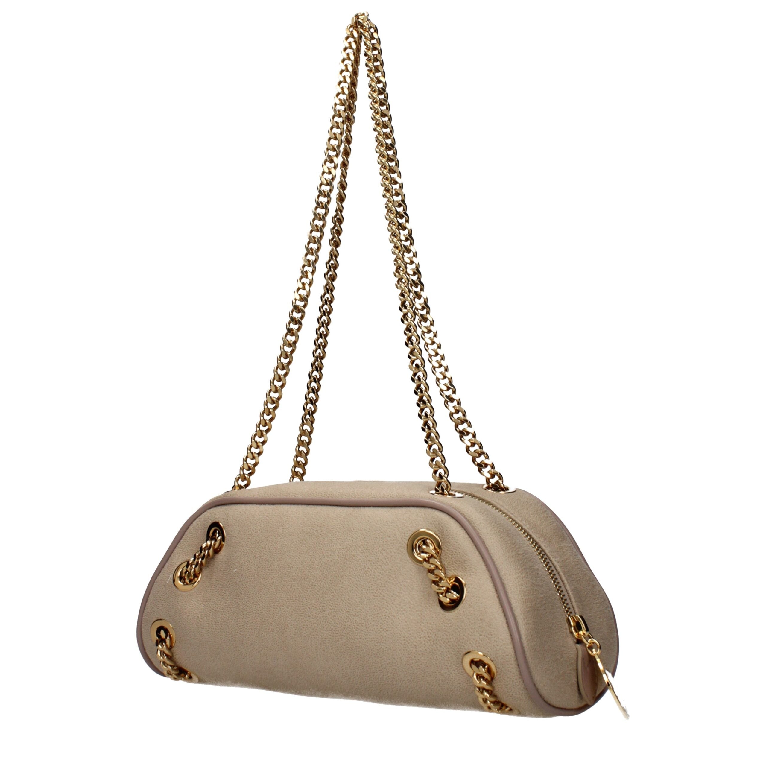 Beige Leather Shoulder Bag