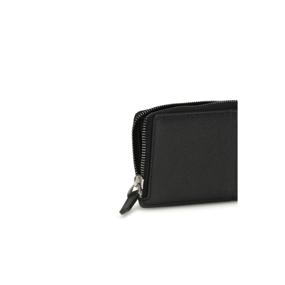 Black Calf Leather Bos Taurus Wallet Valentino Garavani