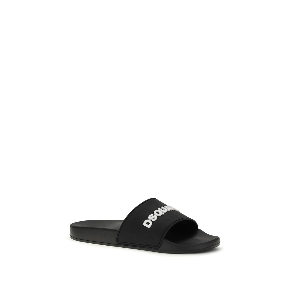Black Rubber Sandals Dsquared²