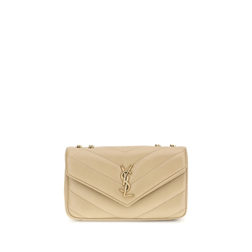 Beige Lamb Ovis Aries Aries Shoulder Bag Saint Laurent