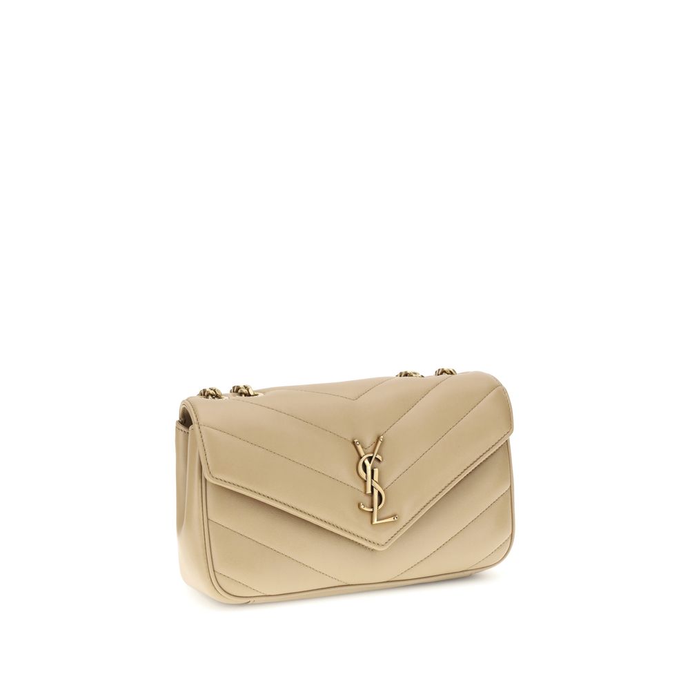 Beige Lamb Ovis Aries Aries Shoulder Bag Saint Laurent