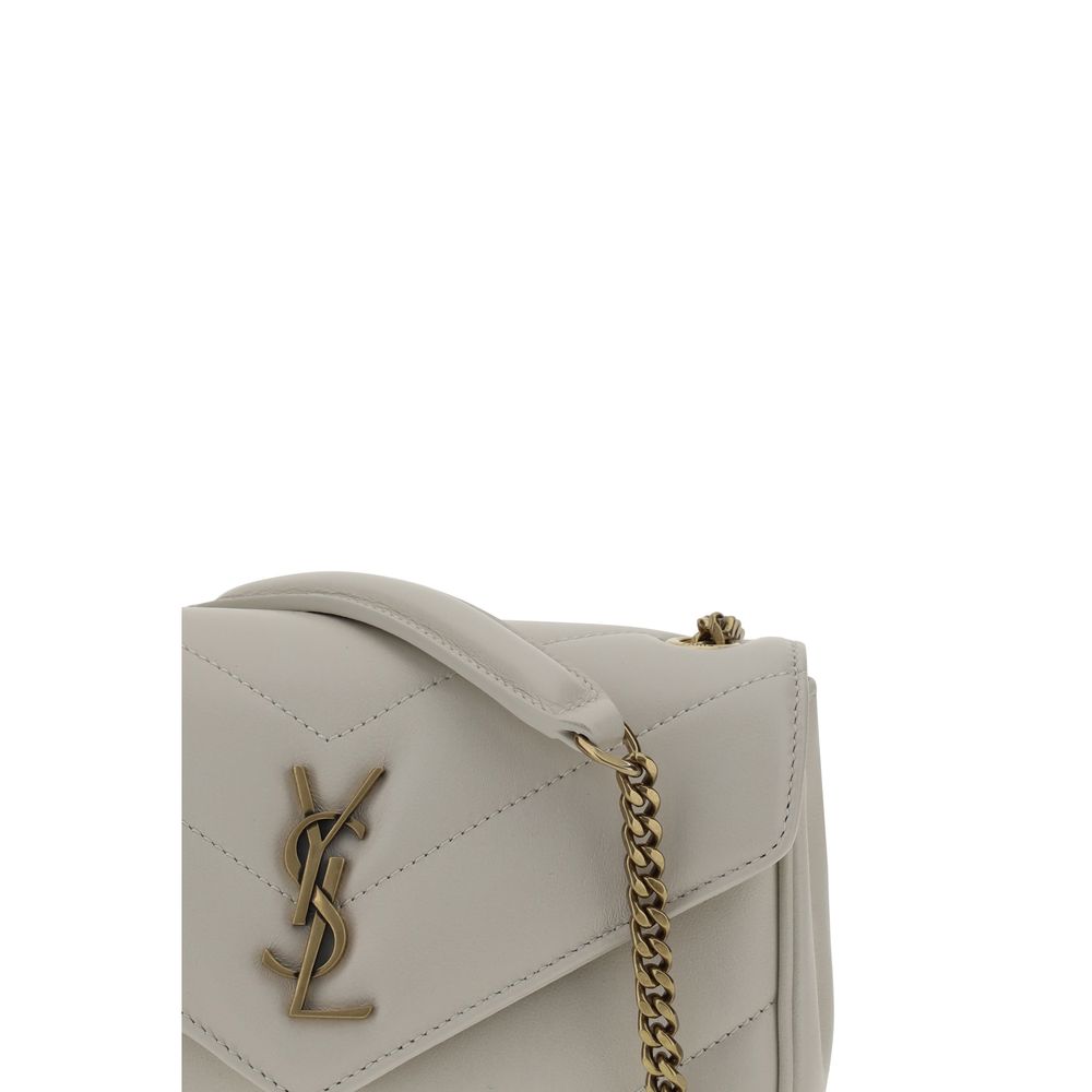 White Lamb Ovis Aries Aries Shoulder Bag Saint Laurent