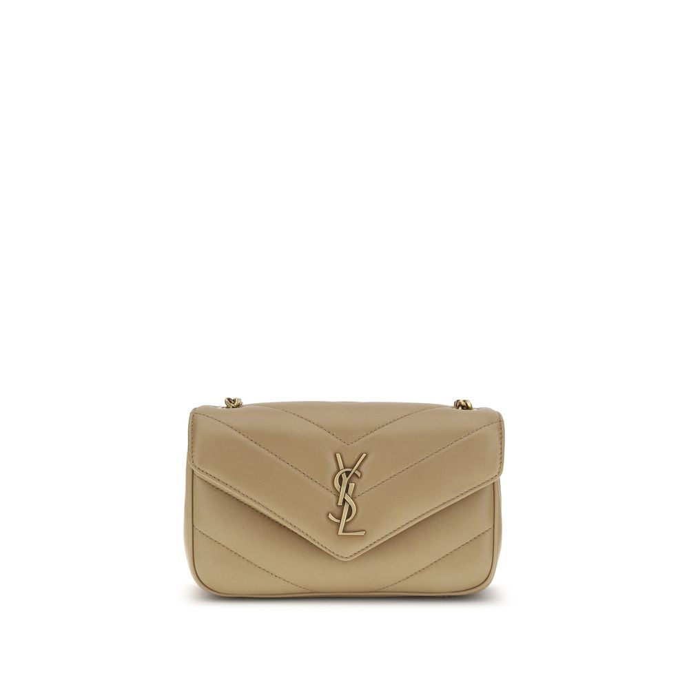 Beige Lamb Ovis Aries Aries Shoulder Bag Saint Laurent