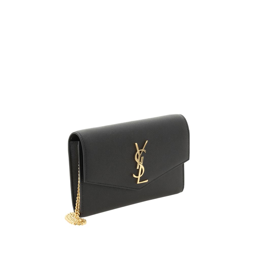 Black Calf Leather Bos Taurus Shoulder Bag Saint Laurent