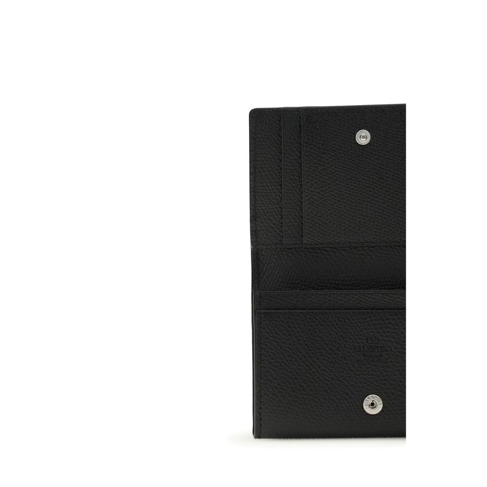 Black Calf Leather Bos Taurus Wallet Valentino Garavani