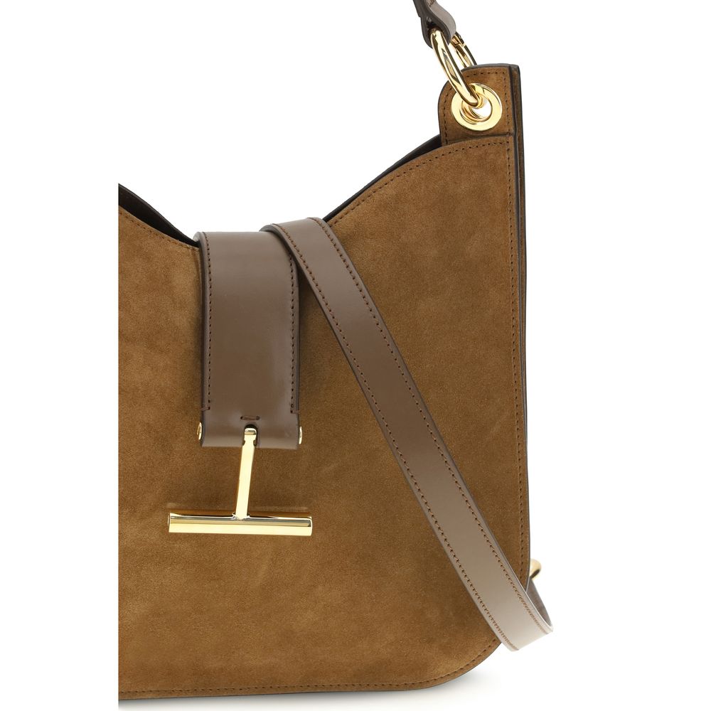Brown Calf Leather Bos Taurus Shoulder Bag Tom Ford