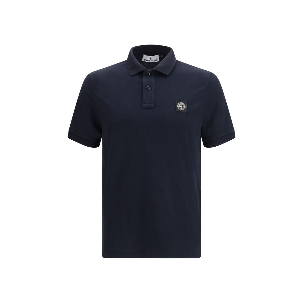 Blue Cotton Polo Shirt
