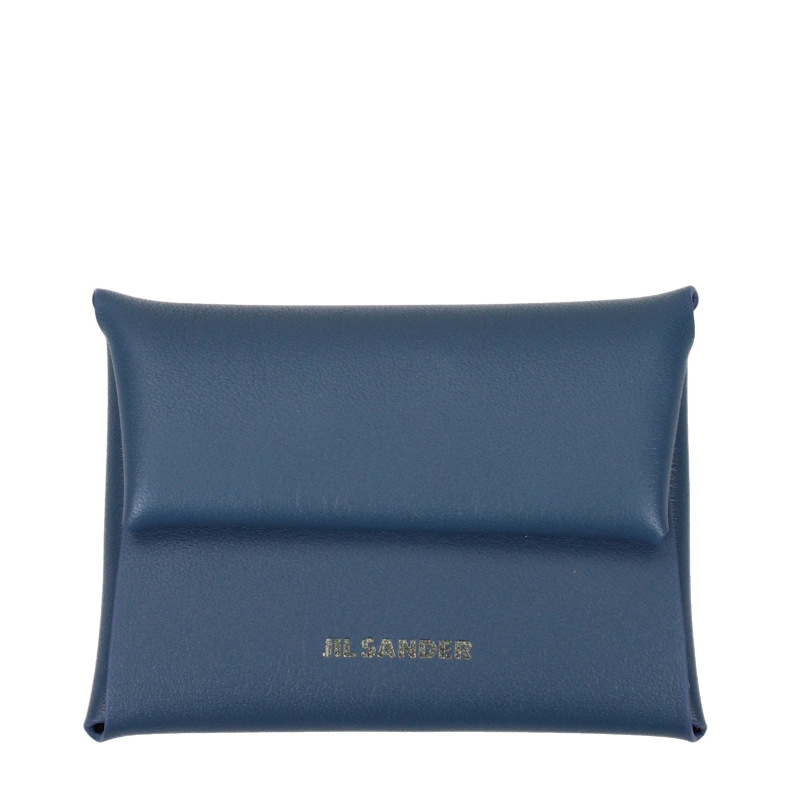 Blue Leather Wallet Jil Sander