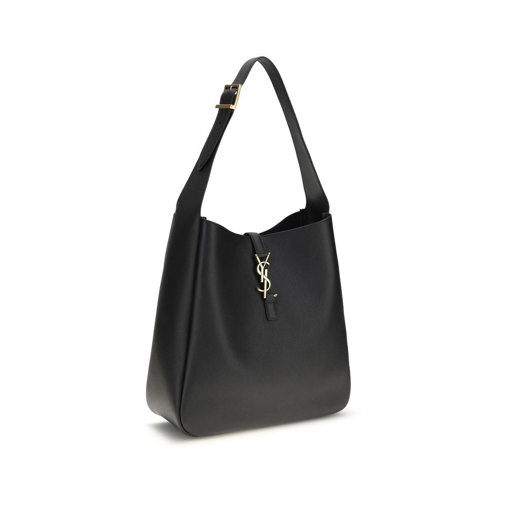 Black Calf Leather Bos Taurus Shoulder Bag Saint Laurent