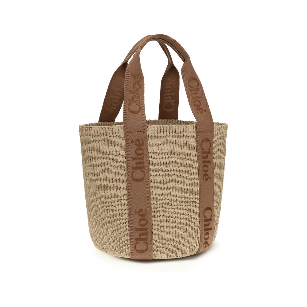 Beige Raffia Backet Bag Chloé