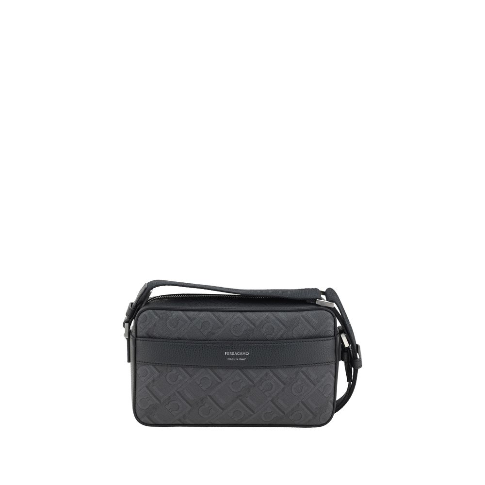 Black Polyethylene Shoulder Bag Ferragamo