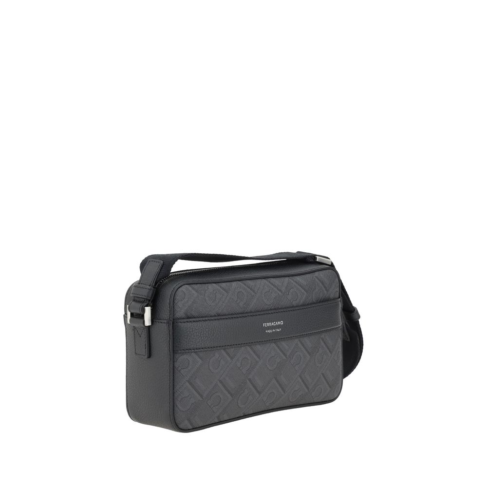 Black Polyethylene Shoulder Bag Ferragamo