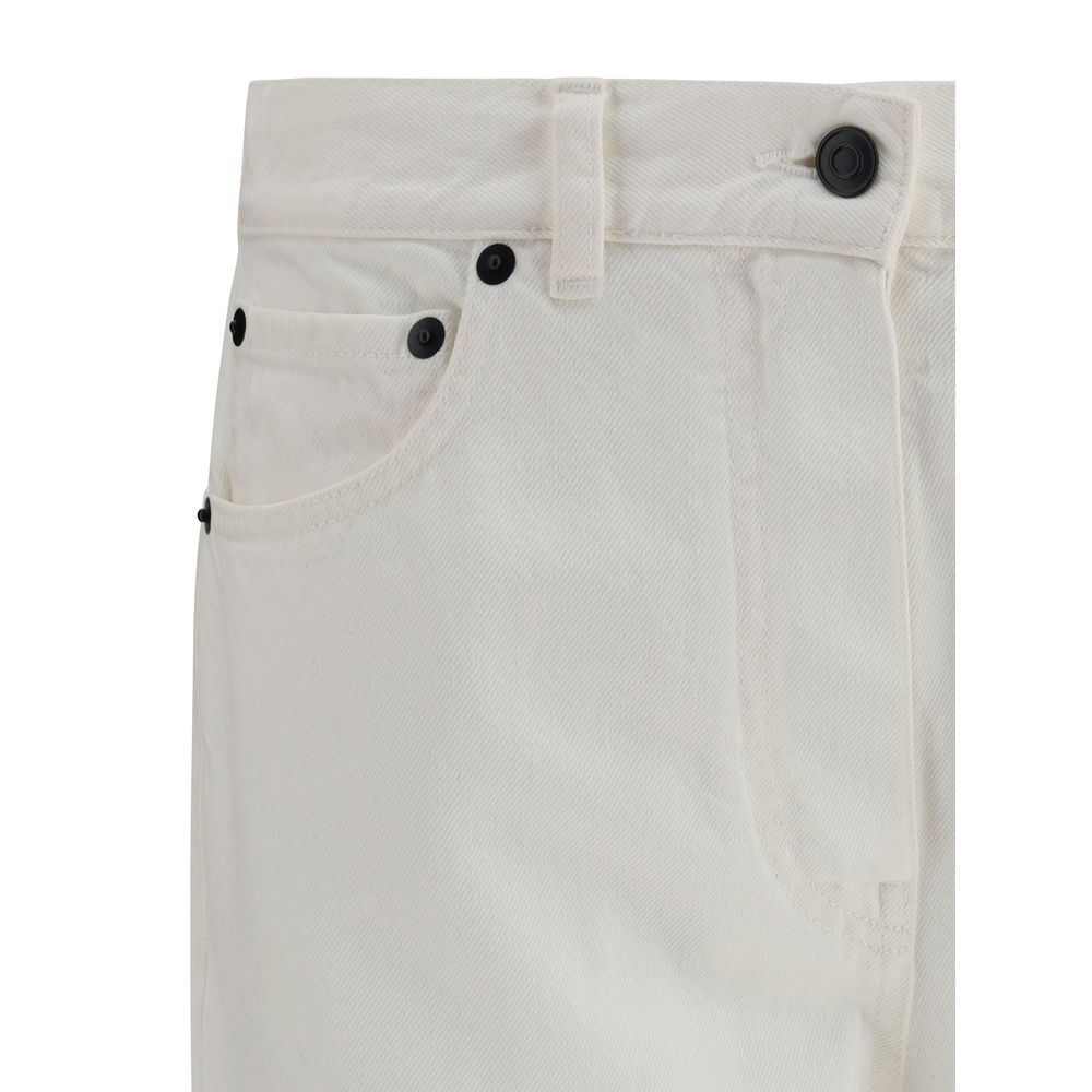 White Cotton Straight-Leg Jeans-thumbmail-3