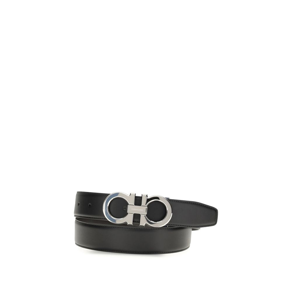 Black Leather Regular Belt Ferragamo