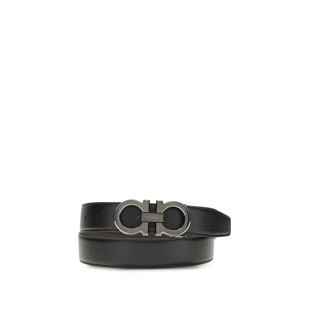 Black Leather Regular Belt Ferragamo